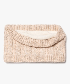 echarpe snood doublee polaire bebe fille beige standardJ249301_1