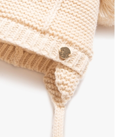 ensemble hiver 2 pieces bebe fille bonnet et echarpe - lulucastagnette beige standardJ249701_2