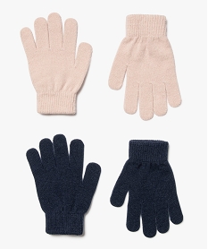 gants en maille fille (lot de 2) marron chineJ250701_1