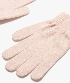 gants en maille fille (lot de 2) marron chineJ250701_2