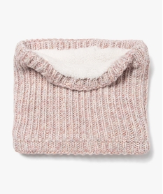 GEMO Echarpe snood en maille pailletée avec doublure sherpa fille rose standard