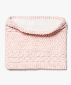 GEMO Echarpe snood torsadée doublée peluche fille rose standard