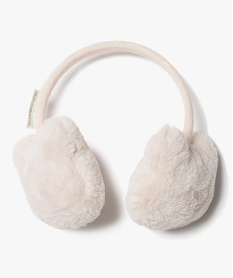 cache-oreilles fantaisie en matiere peluche fille - lulucastagnette beige standardJ251901_1