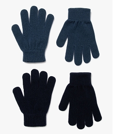 gants garcon unis (lot de 2 paires) bleu standardJ253501_1