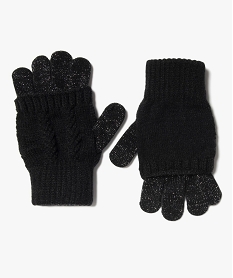 gants 2-en-1 avec mitaines fille noir standardJ255401_1