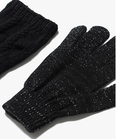gants 2-en-1 avec mitaines fille noir standardJ255401_2
