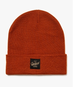 GEMO Bonnet en maille avec large revers homme Orange