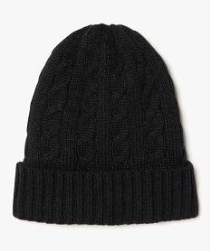 GEMO Bonnet en maille torsadée homme noir standard