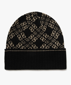 GEMO Bonnet en maille avec motifs pailletés femme noir standard