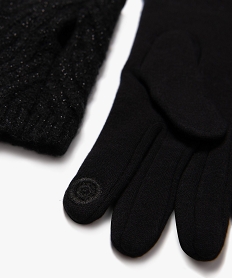 gants mitaines 2 en 1 tactiles femme noir standardJ259901_2