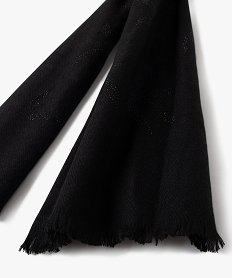 echarpe femme avec motifs feuillage en strass noir standardJ261501_2
