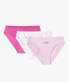 GEMO Culottes en coton fille (lot de 3) Multicolore