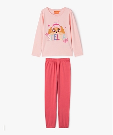 GEMO Pyjama à manches longues avec motif pailleté fille - Pat Patrouille rose standard