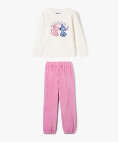 GEMO Pyjama en velours avec motifs Stitch fille - Disney argente