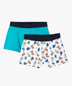 boxer garcon en coton stretch avec motifs monstres (lot de 2) multicoloreJ269201_1