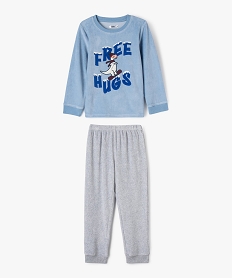 pyjama en velours bicolore imprime fantaisie garcon bleuJ271001_1