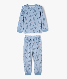 pyjama en velours avec motif snowboard garcon imprimeJ271401_1