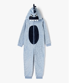 GEMO Combinaison d’intérieur en velours avec motif dragon enfant bleu standard