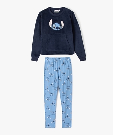 GEMO Pyjama bi-matières avec motif Stitch fille - Disney bleu standard
