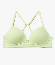 GEMO Soutien-gorge avec bonnets paddés et bretelles multipositions fille vert standard