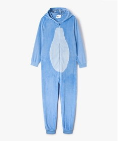 GEMO Combinaison pyjama à capuche motif Stitch fille - Disney Bleu