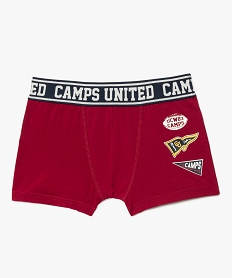 GEMO Boxer imprimé avec taille élastique garçon - Camps United rouge vif