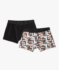 GEMO Boxer en coton stretch à motif manga garçon (lot de 2) Imprimé