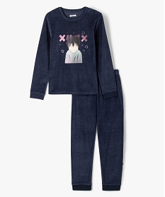 pyjama en velours avec motif manga garcon bleuJ280401_1