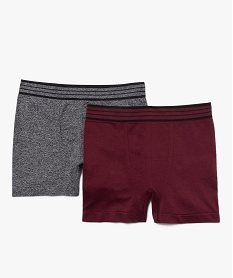 boxer en maille extensible sans coutures uni homme (lot de 2) grisJ282001_1