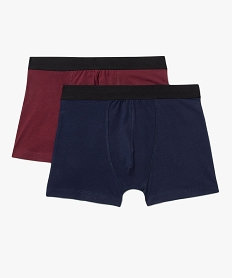 boxer uni en coton extensible homme (lot de 2) multicoloreJ282401_1