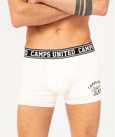 boxer en coton extensible imprime homme - camps united beigeJ282801_2
