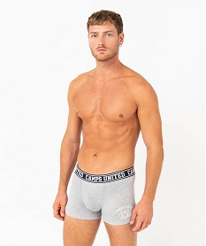 GEMO Boxer en coton extensible imprimé homme - Camps United Gris