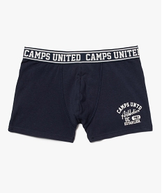 GEMO Boxer en coton extensible imprimé homme - Camps United Bleu