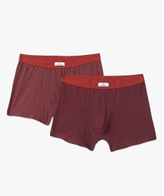 GEMO Boxer homme en coton stretch extensible (lot de 2) Rouge