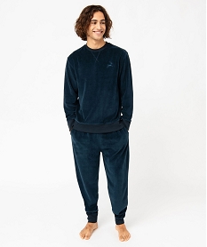 pyjama en velours 2 pieces homme bleuJ284101_1