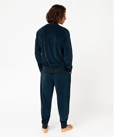 pyjama en velours 2 pieces homme bleuJ284101_3