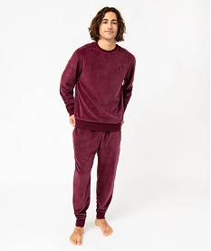 pyjama en velours 2 pieces homme rougeJ284201_1