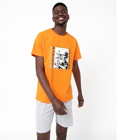 pyjashort bicolore imprime homme - naruto orangeJ284301_1