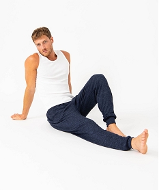 GEMO Pantalon de pyjama en maille homme Bleu