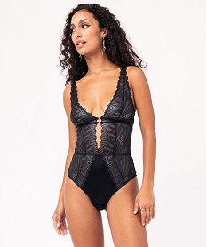 body en dentelle scintillante avec dos ouvert femme noirJ285601_1