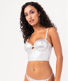 bustier push-up scintillant avec bretelles mutipositions grisJ286101_1