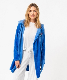 peignoir en maille peluche avec motif stitch femme - disney bleu pyjamas ensembles vestesJ286301_1