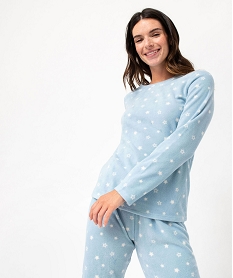 pyjama imprime en maille polaire femme imprimeJ288801_2