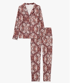 pyjama deux pieces femme   chemise et pantalon imprimeJ289101_4