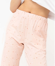 pantalon de pyjama imprime avec bas elastique femme imprimeJ289901_2