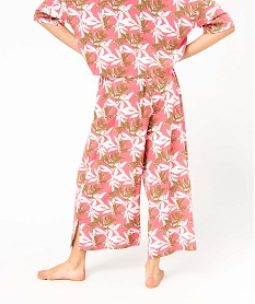 pantalon de pyjama fluide imprime femme imprimeJ290201_3