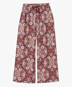 pantalon de pyjama ample a motifs fleuris femme imprimeJ290601_4