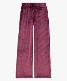 pantalon de pyjama en velours cotele femme violetJ290901_4
