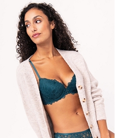 GEMO Soutien-gorge push-up en dentelle avec dos fantaisie Vert