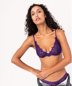 soutien-gorge corbeille a armatures en dentelle femme violet soutien gorge avec armaturesJ303701_2